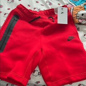 Nike Kids Bright Red Shorts with Black Accents